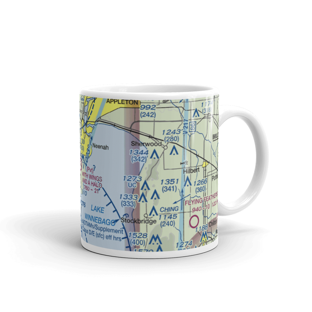 With Wings And A Halo Airport (0WI7) VFR Sectional  Mug 