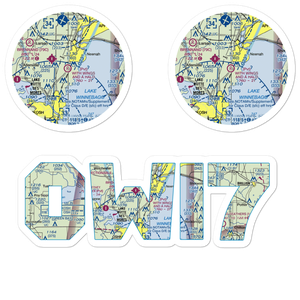 With Wings And A Halo Airport (0WI7) VFR Sectional Sticker Pack