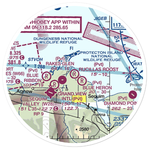Rucilla's Roost Airport (0WN0) VFR Sectional Sticker (20 mile)