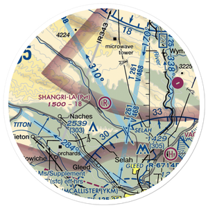 Shangri-La Airport (0WN1) VFR Sectional Sticker (20 mile)