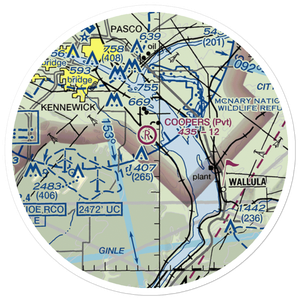 Coopers Landing (0WN2) VFR Sectional Sticker (20 mile)