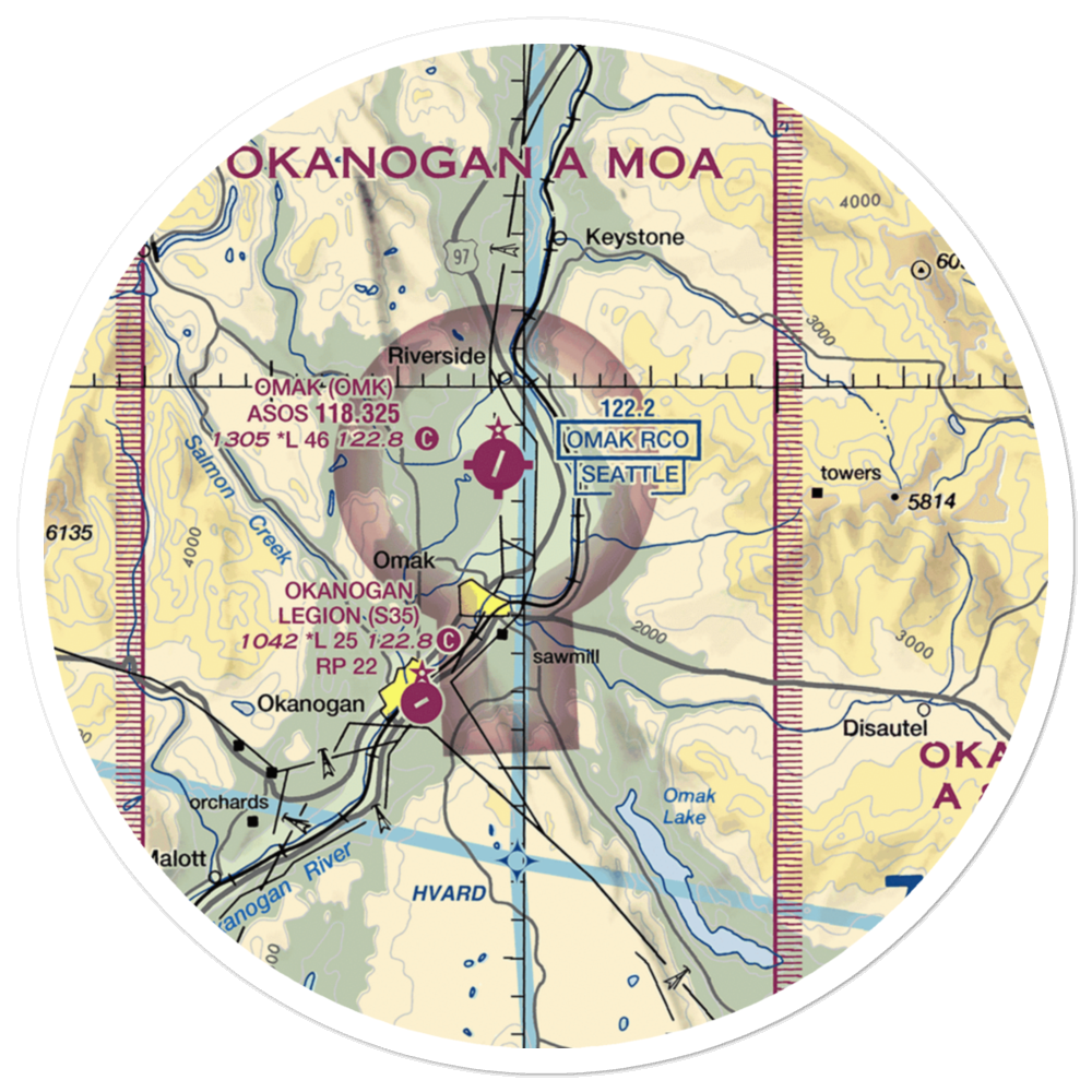 Wings For Christ Airport (0WN9) VFR Sectional Sticker (30 mile) 