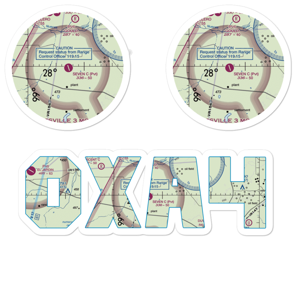 Seven C's Ranch Airport (0XA4) VFR Sectional Sticker Pack 
