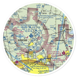 Bar 3 Ranch Airport (0XA7) VFR Sectional Sticker (30 mile)