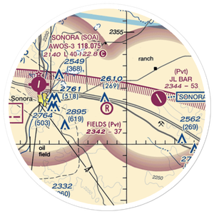 John Fields Ranch Airport (0XS2) VFR Sectional Sticker (20 mile)