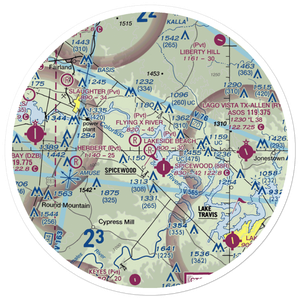 Lakeside Beach Airport (0XS6) VFR Sectional Sticker (30 mile)
