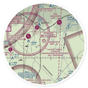 Dunbar Ranch Airport (0XS8) VFR Sectional Sticker (30 mile)