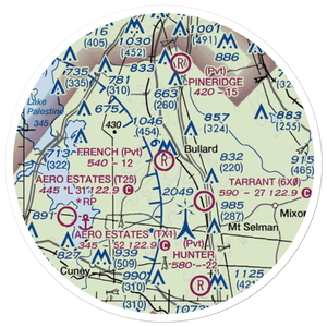 French Field (0XS9) VFR Sectional Sticker (20 mile)