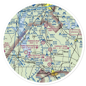 French Field (0XS9) VFR Sectional Sticker (30 mile)