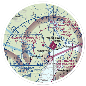 Shannons Pond Seaplane Base (AA15) VFR Sectional Sticker (20 mile)
