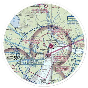 Shannons Pond Seaplane Base (AA15) VFR Sectional Sticker (30 mile)