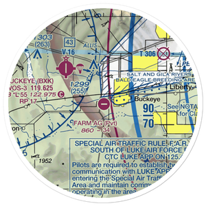 Pierce Airport (10AZ) VFR Sectional Sticker (20 mile)