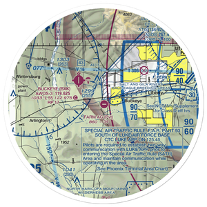 Pierce Airport (10AZ) VFR Sectional Sticker (30 mile)