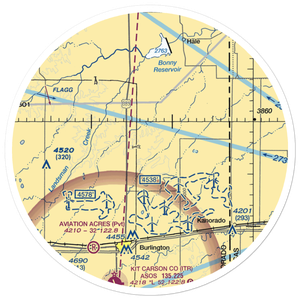 Silkman Farms Inc. Airport (10CO) VFR Sectional Sticker (30 mile)