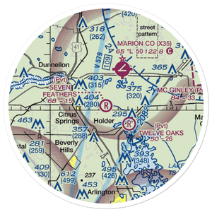 Seven Feathers Airport (10FD) VFR Sectional Sticker (20 mile)