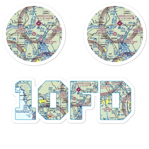 Seven Feathers Airport (10FD) VFR Sectional Sticker Pack