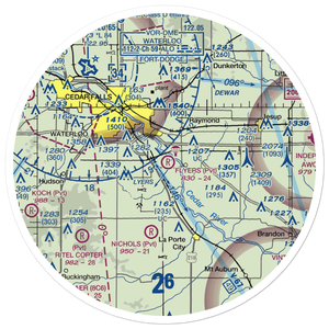 Flyers Airport (10IA) VFR Sectional Sticker (30 mile)
