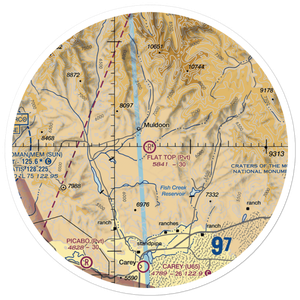 Flat Top Airstrip (10ID) VFR Sectional Sticker (30 mile)