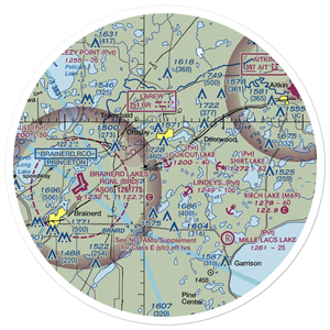 Lookout Lake Seaplane Base (10MN) VFR Sectional Sticker (30 mile)