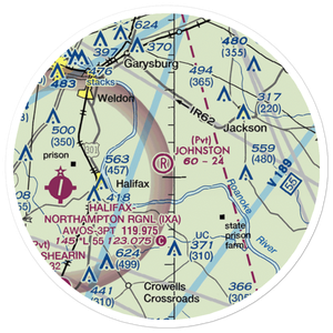Johnston Farm Airport (10NC) VFR Sectional Sticker (20 mile)