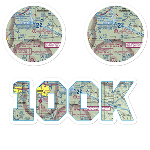 Hickory Hills Airport (10OK) VFR Sectional Sticker Pack
