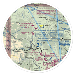 Stevens Mountain Airport (10OR) VFR Sectional Sticker (30 mile)
