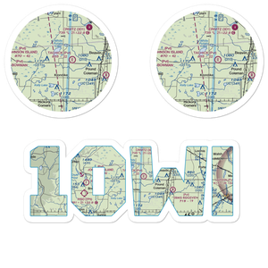 Buds Landing Airport (10WI) VFR Sectional Sticker Pack