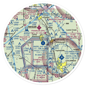 Atterbury Field (Camp Atterbury) (11II) VFR Sectional Sticker (30 mile)