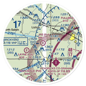 Jr's Airport (11IN) VFR Sectional Sticker (20 mile)