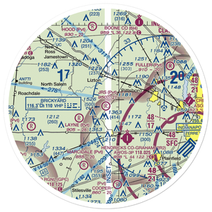 Jr's Airport (11IN) VFR Sectional Sticker (30 mile)