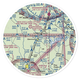 Jasmine Hill Airport (11LS) VFR Sectional Sticker (30 mile)