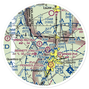Tim's Airport (11MD) VFR Sectional Sticker (20 mile)