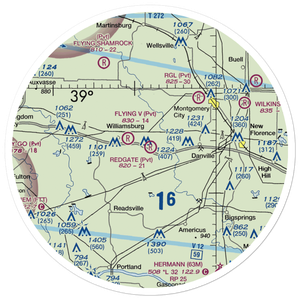Redgate Ranch Airport (11MO) VFR Sectional Sticker (30 mile)