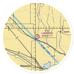 Lammers Airport (11MT) VFR Sectional Sticker (20 mile)
