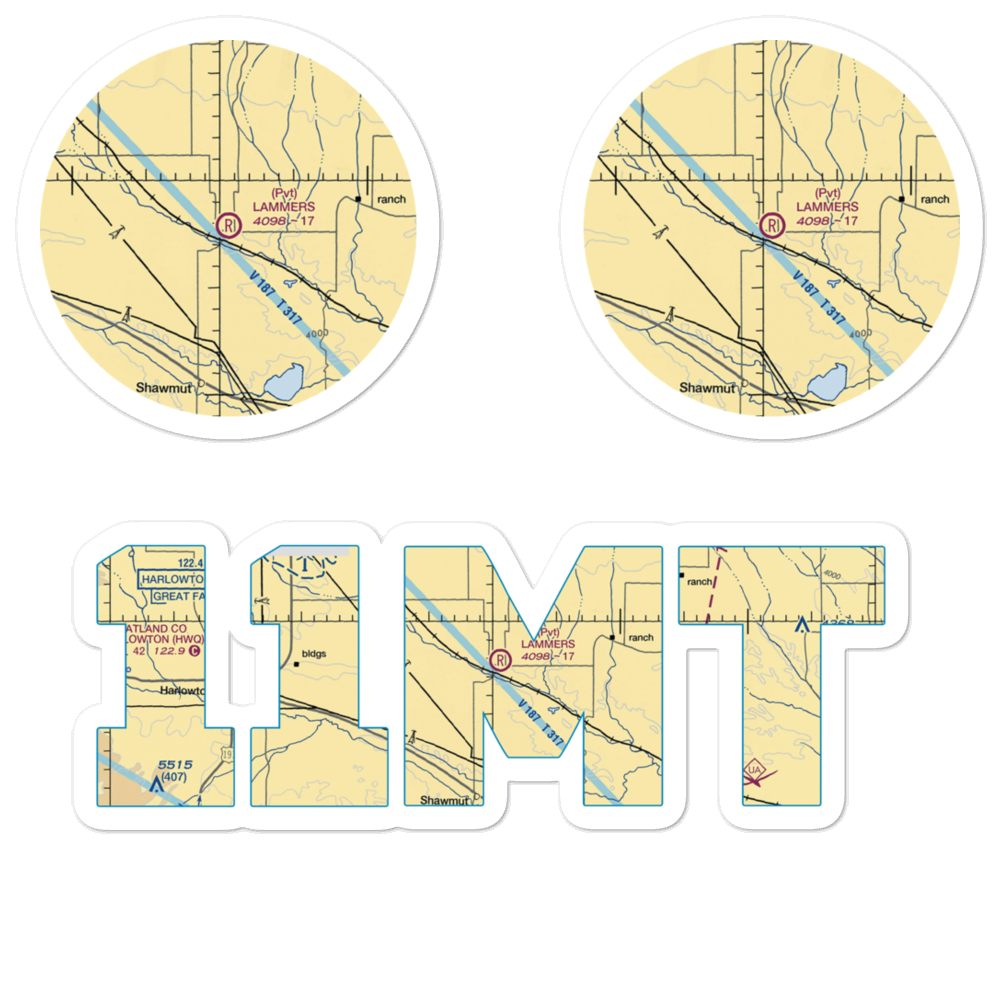 Lammers Airport (11MT) VFR Sectional Sticker Pack 