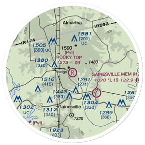 Rocky Top Airfield (11MU) VFR Sectional Sticker (20 mile)