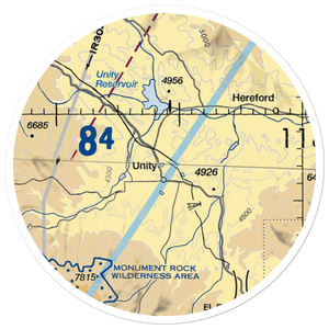 Unity Airport (11OG) VFR Sectional Sticker (20 mile)