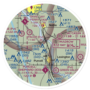 Beefor Ranch Airport (11OK) VFR Sectional Sticker (20 mile)