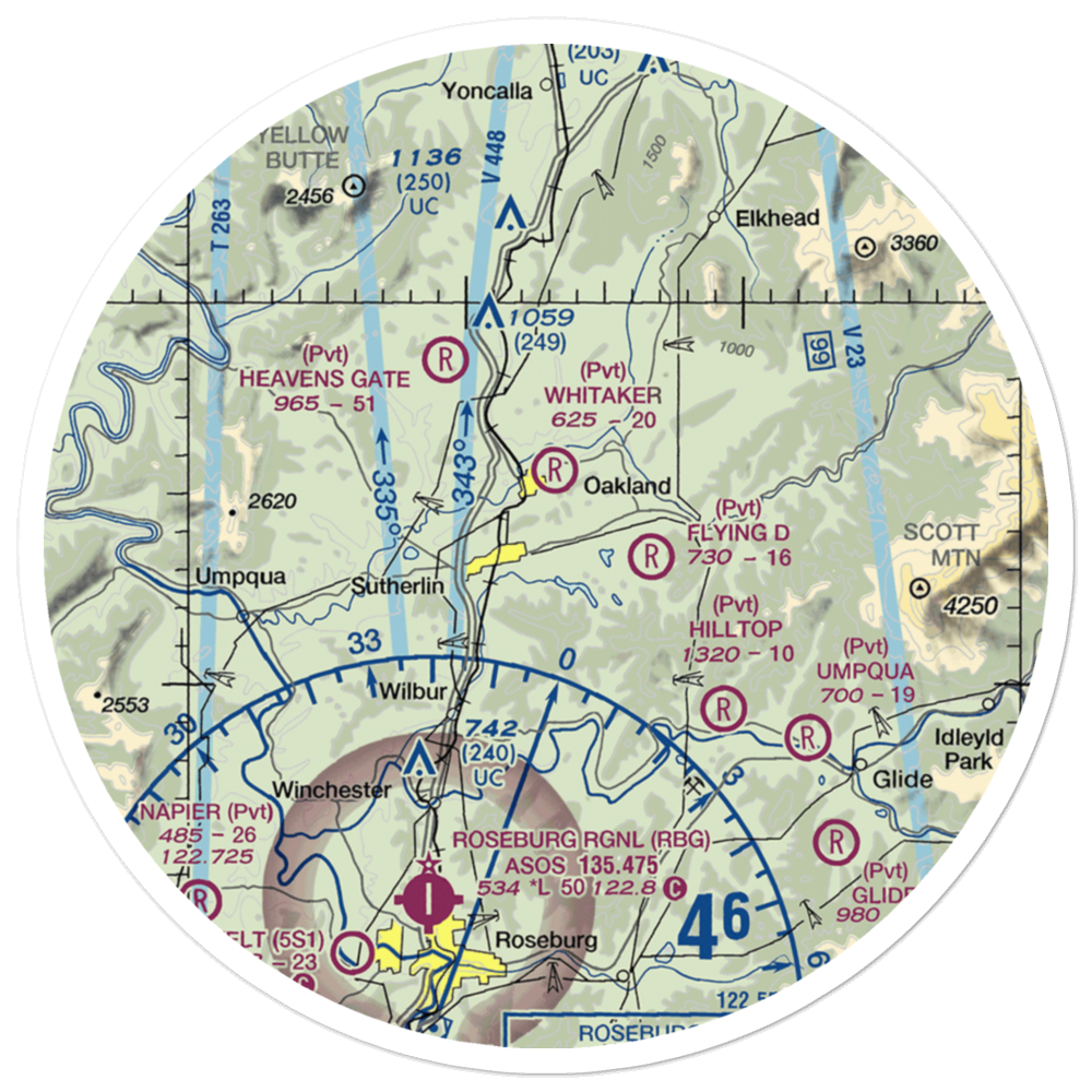 Holiday Sky Ranch Airport (11OR) VFR Sectional Sticker (30 mile) 