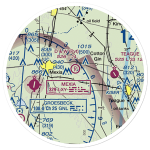 Pt Enterprise D&W Ranch Airport (11TS) VFR Sectional Sticker (20 mile)