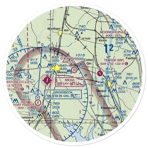 Pt Enterprise D&W Ranch Airport (11TS) VFR Sectional Sticker (30 mile)