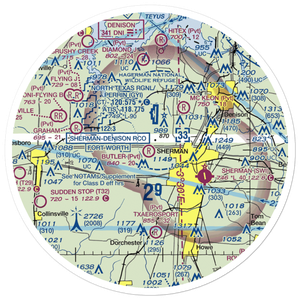 Butler Airport (11TX) VFR Sectional Sticker (30 mile)