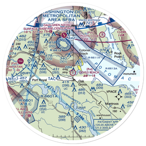Devil's Reach Landing Airport (11VG) VFR Sectional Sticker (30 mile)