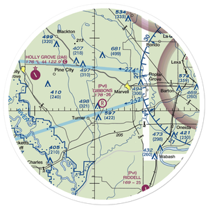 Gibbons Airport (12AR) VFR Sectional Sticker (30 mile)