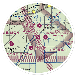 Newton Field (12CL) VFR Sectional Sticker (20 mile)