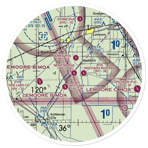 Newton Field (12CL) VFR Sectional Sticker (30 mile)
