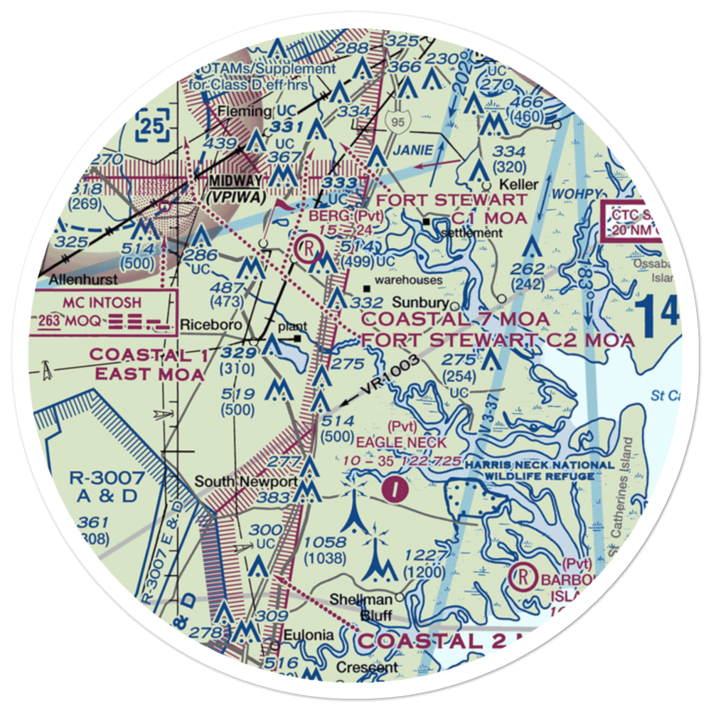 Harvest Lake Seaplane Base (12GE) VFR Sectional Sticker (30 mile) 