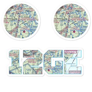 Harvest Lake Seaplane Base (12GE) VFR Sectional Sticker Pack