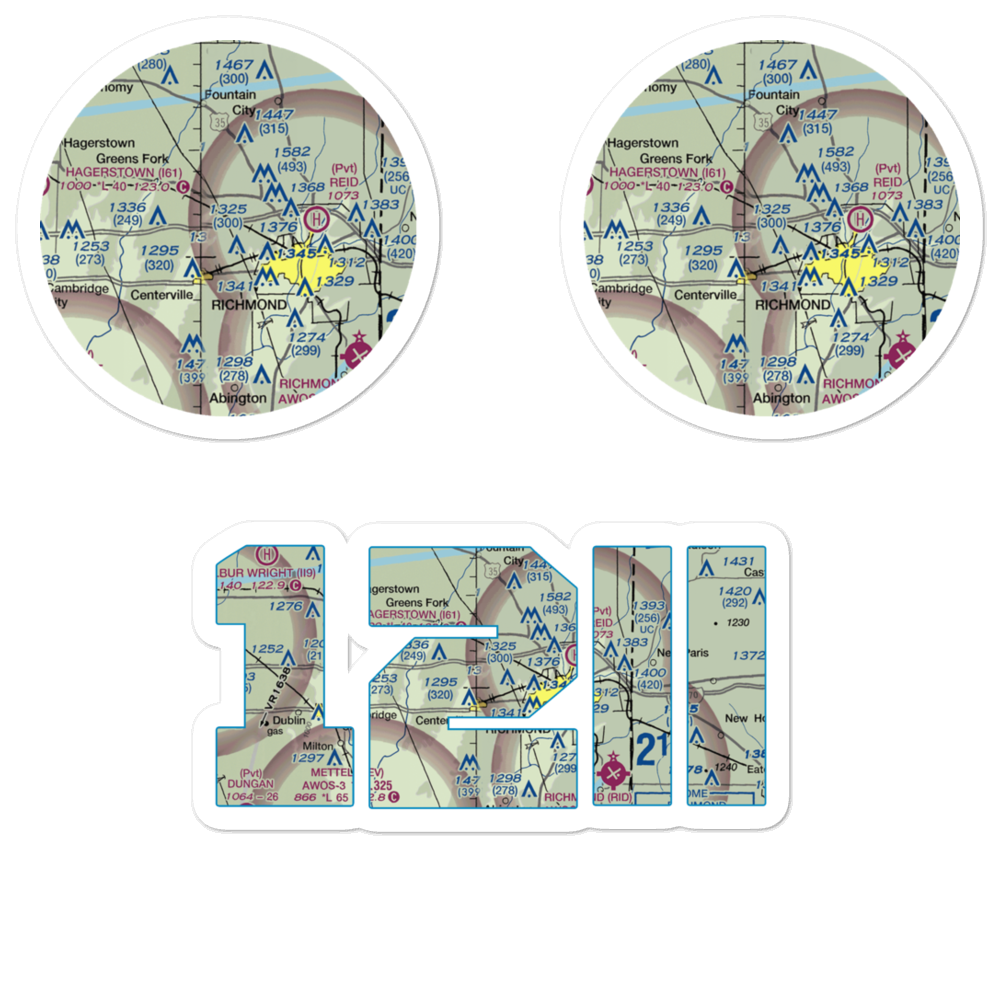 Pentecost Airport (12II) VFR Sectional Sticker Pack 