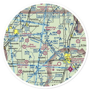 Hawker Airport (12IL) VFR Sectional Sticker (30 mile)